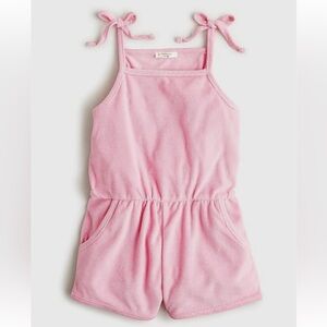 Pink Crewcuts Sleeveless Romper with Bow Straps